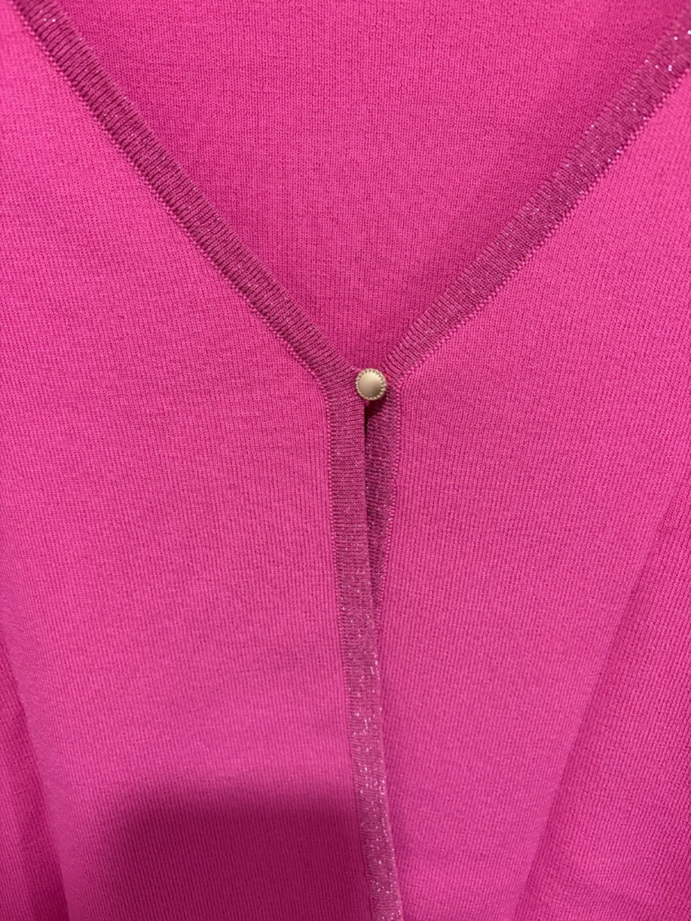Melanie Lynne Pink One-Button Cardigan Size XL - Picture 2 of 6